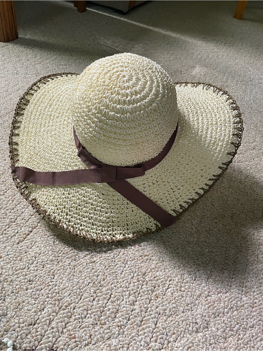 Apostrophe Cream Crochet Sun Hat